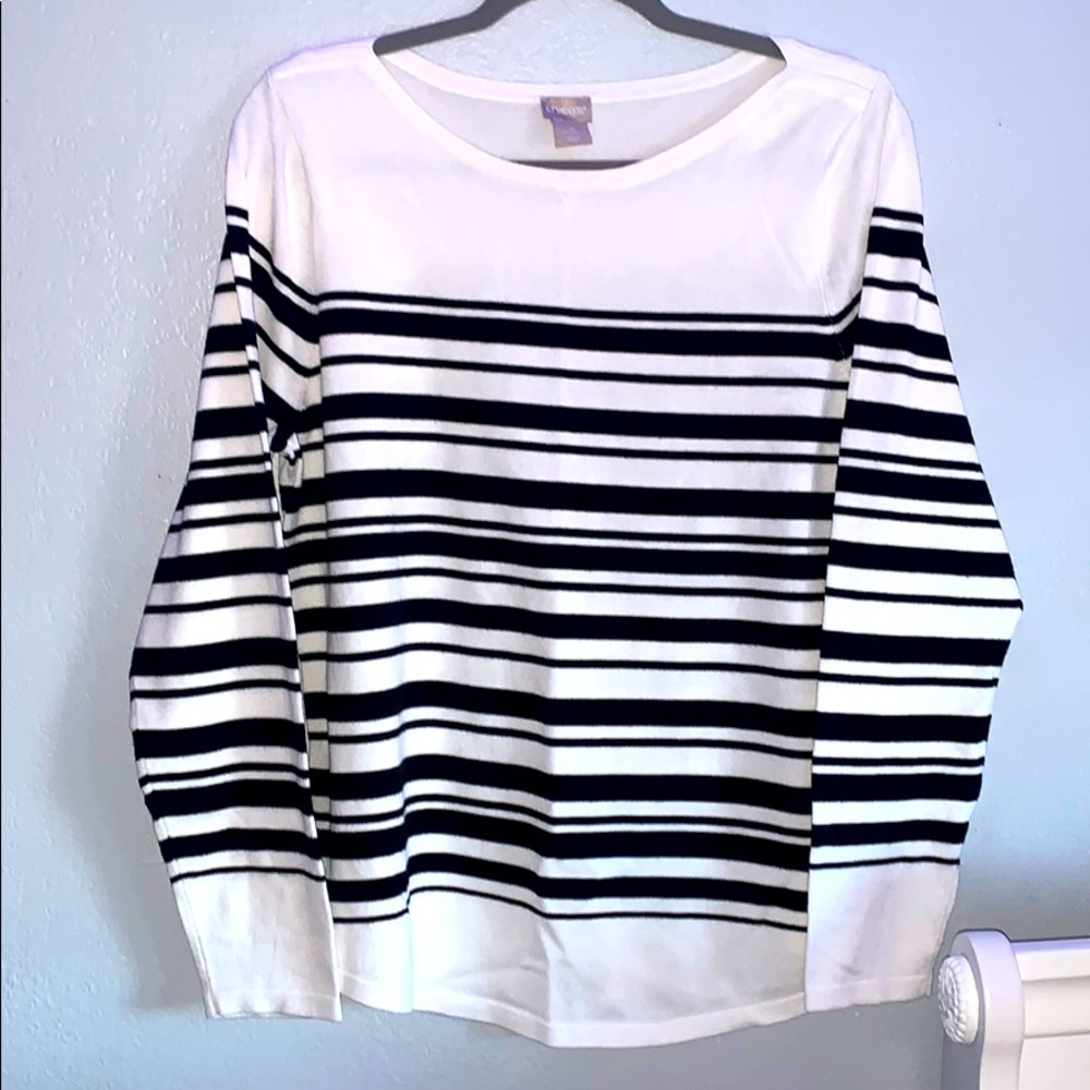Long sleeve striped blouse